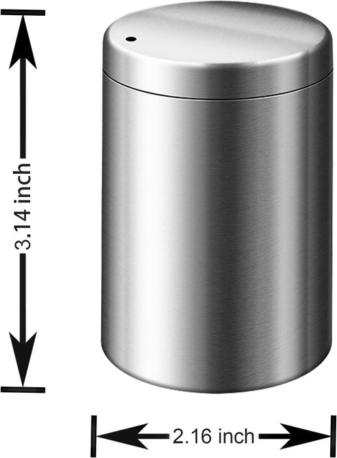 Stainless Steel Toothpick Holder Dispenser with 500 Bamboo Round Toothpicks, Thickening Container for Appetizer
