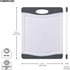 Farberware Nonslip Poly Cutting Board, 8x10-Inch, Gray and White