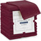 Linteum Textile Supply Premium 12x12 Washcloth (Burgundy) 100% Ring Spun Cotton Zero