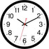 Foxtop Black Wall Clock, Silent Non-Ticking 12 Inch Quartz Battery Operated Round Analog Clock for Home