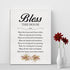 LEXSIVO Home Blessing Print - Canvas Wall Art, Bless This House Painting, 12x15 Canvas Poster