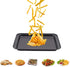 Small Nonstick Baking Sheet 9.45 x 7.09 Inch (Inner 7.5x6) - 2 Pack Mini Cookie Tray for Toaster Oven, No Warp No Rust