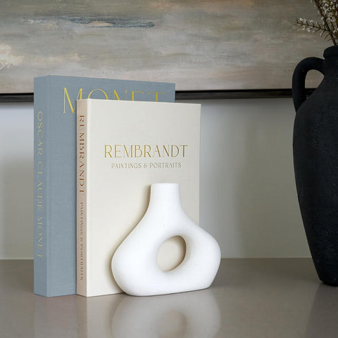 Set 2 Beautiful Decorative Books - of Linen Boxes Enhance Your Coffee Table, Bookshelf or Mantel Decor - Stylish