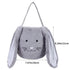 XinblueCo Plush Easter Bunny Basket, Personalized Egg Hunting Tote Bags with Long Plush Ears for Easter Decorations
