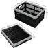 16 L Plastic Folding Storage Crates, Collapsible Plastic Crate, 2 Packs