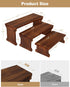 3 5.9" Countertop Tier Table Top Plant Stand, Flower Shelf Holder Rack, Wood Display Stand for Window
