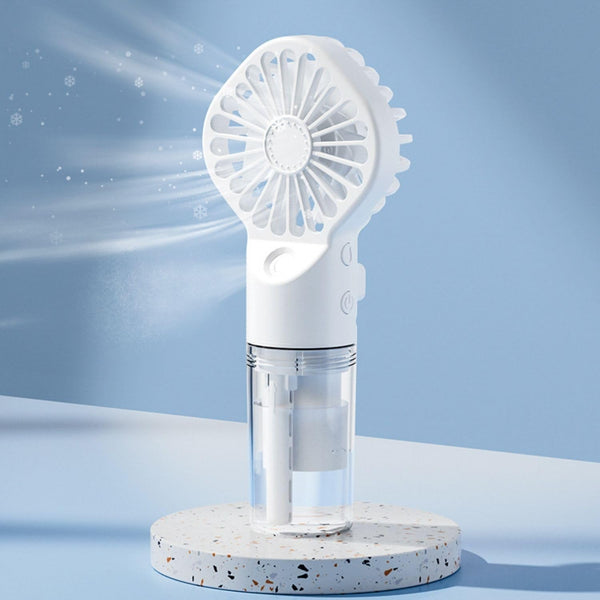 Portable Mini Fan with Mist, Rechargeable Handheld Misting Fans for Travel, Office, Outdoor Use
