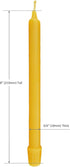 100% Pure Beeswax Candles, Set of 6, 8-Hour Organic Hand Made, 8 Inches Tall