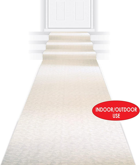 Beistle Floral Aisle Runner, Polyester Fabric, Wedding Decoration, 3' x 100'