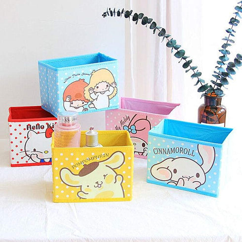 Kerr's Choice Collapsible Storage Bin - Yellow Foldable Baskets, Kawaii Office Desk Room Decoration, Cute Room Decor