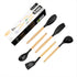Kitchen Utensils Set, 5 Pcs Non-Stick Silicone Cooking Utensils with Wooden Handle, Heat Resistant Gadgets