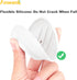 Anwenk Oval Shape Soap Dish, Bathroom Soap Holder with Drain Holes, Flexible Silicone White, 1 Pack