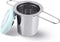 Fenshine Stainless Steel Tea Infuser, Folding Handle Extra Fine Mesh Strainer for Loose Leaf Tea (Light Blue)