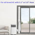 60 Inches, 5.1" 5.9" Portable AC Window Vent Kit - Complete Air Conditioner Window Kit, Adjustable PVC Window Seal Kit