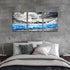 TTHYUEWS Framed Canvas Wall Art for Bedroom, Modern Home Decoration, Black and White Beach Wall Paintings
