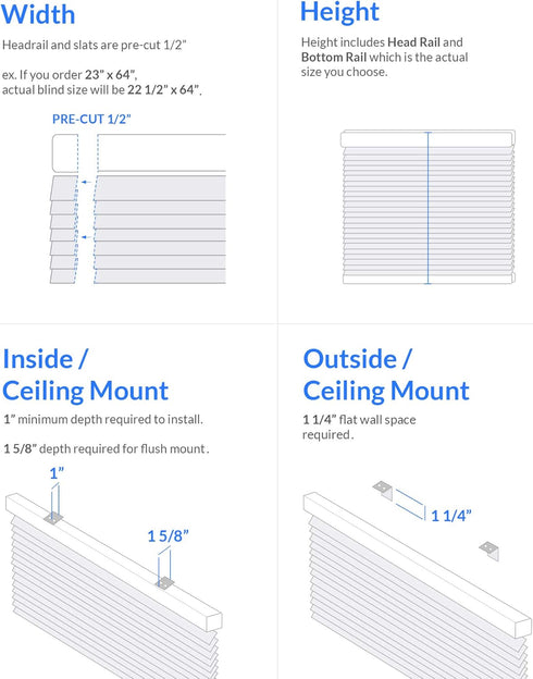 CHICOLOGY Mini Blinds for Windows, Horizontal Window Blinds, Gloss White, 24"W X 36"H, Blinds & Shades for Doors