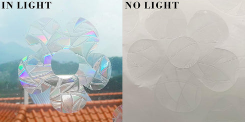 Small Flower Window Clings Flower Window Decals Static Cling Window Sticker Anti Collision Window Decals for Bird Strikes Rainbow Stickers by Barri Design