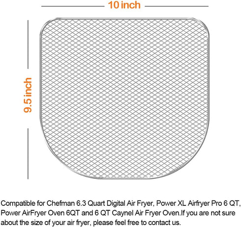 Replacement Dehydrator Racks for 6qt Chefman, Caynel and Power Air Fryer Oven, Dehydrate Fruits and Meats, Air Flow Racks, Removable trays, Air Fryer Oven Accessories (3 Pieces) by DEMEDO