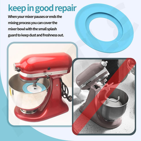 Upgrade Dough Hook Shield for Kitchen Aid 4.5qt & 5qt Tilt Head Stand Mixers, Easy Installation, Blue, MOCF-JBQLQ-2