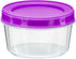 DecorRack 4 Pack 8 Oz Plastic Food Storage Containers with Screw Lids for Snacks, Travel, and Art Crafts