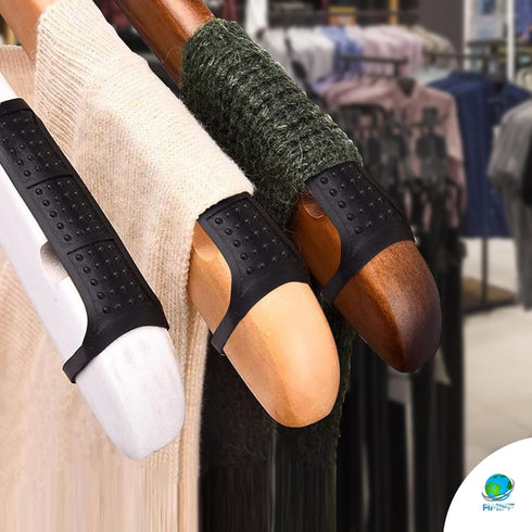 Black Clothes Hanger Grips, 10000 Pack Non-Marking Silicone Non Slip Rubber Hanger Grips, Durable Nonslip Strips.