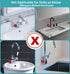 30 Inch Kitchen Sink Splash Guard, Large Size Silicone Faucet Handle Drip Catcher Tray for Countertop, Bathroom,