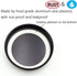 Black Rust Proof Aluminum Storage Lid with Silicone Sealing for Regular Mouth Mason Ball Canning Jars, 6 Pack