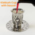 Majestic Giftware Kiddush Cup with Saucer, 6-Inch Premium Quality Nickel Plated Wine Goblet