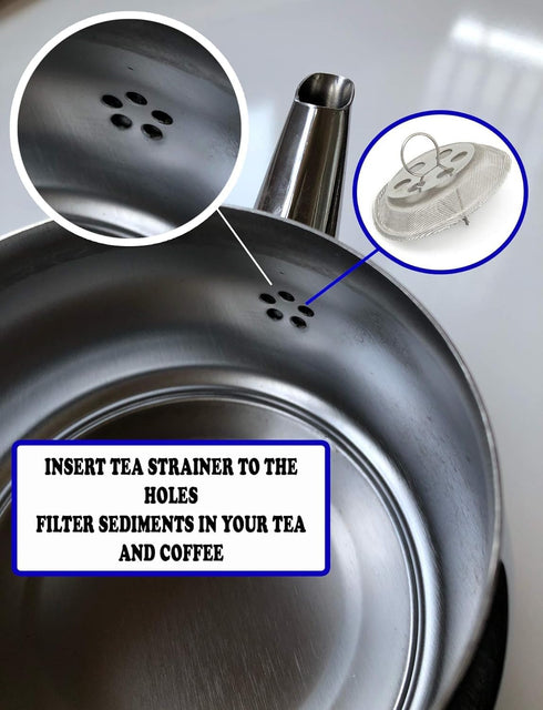 4 Pack Round Tea Strainer for Spout Inside, 1.52"" Diameter, Stainless Steel, Kettle Spout Filter - Insert Inside Spout of Teapot, Small, Silver by Generic
