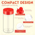 30 Pack 8.7 oz/250 ml Uiifan Plastic Spice Jar with Shaker Lids Clear Seasoning Containers Empty Seasoning Bottles Red