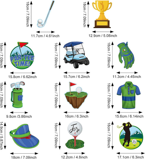Clabby 41 Pcs Golf Party Decorations Swirls, Birthday Sports Theme Supplies for Kids Boys Men