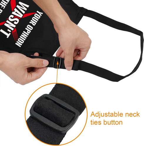 Funny Apron with 2 Pockets, Adjustable Neck Strap Cooking Apron for Christmas, Thanksgiving Gift