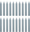 Mega Candles 20 pcs Unscented Gray Mini Taper Spell Candles - 4 Inch Tall x 1/2 Inch Diameter