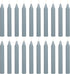 Mega Candles 20 pcs Unscented Gray Mini Taper Spell Candles - 4 Inch Tall x 1/2 Inch Diameter