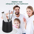 BosilunLife Bathroom Toothbrush Holder, Ceramic Cup Holder 13oz Black for Toothbrush and Toothpaste on Countertop