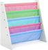 Humble Crew 4-Tier Kids Bookshelf, White Wood/Pastels - Premium Book Shelf for