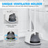 TRENTI Set, 2-in-1 5.3-inch Toilet Plunger and Brush Bowl Brush and Heavy Duty Toilet Plunger with Ventilated Holder