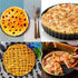 Tart Pan 10 Inch Carbon Steel Round Non-Stick Pan, Quiche Pan with Removable Chassis for Mousse Cakes