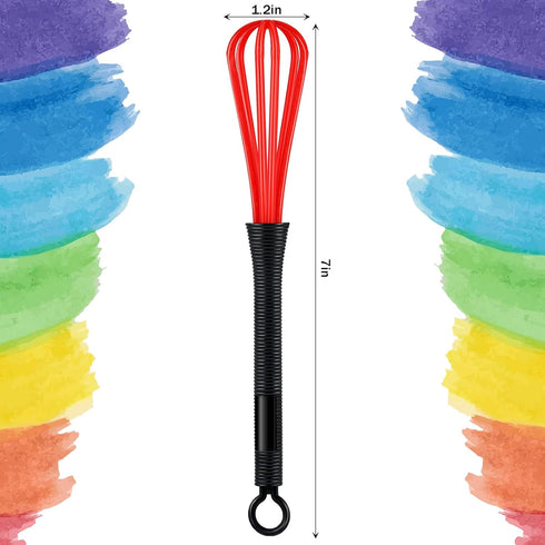 12 Pack Hair Color Whisk Mini Whisk for Hair Dye Mixing, Christmas Gifts, Salon Barber Plastic Mixer Tool