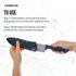 Farberware Edgekeeper 5-Inch Santoku Knife, Self-Sharpening High Carbon-Stainless Steel Kitchen Knife, Black