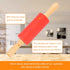 Mini Silicone Rolling Pin for Kids, Non-stick Wood Handle, 9 Inch, 2 Pack