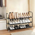 XSBAIHUO 3-Tier Closet, 30cm(D) 92cm(W) 55cm(H) (3-Tier Shoe Rack - Non-Woven Stackable Shoe Shelves for Entryway