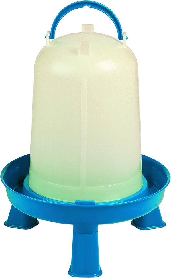 Double-Tuf Poultry Waterer with Legs | Carrying Handle for Chickens & Birds