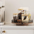 9" Countertop, Lazy Susan Turntable Organizer for Table Top, Round Wooden Lazy Susan for Cabinet, Farmhouse Decorative