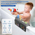 2-Pack 10 Silicone Bathtub Splash Guard with Suction Cups & Hanging Mesh Shower Caddy, Tub Topper Splash Guard for Kids
