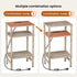 3 Asgolion Tier End Table with Storage and Fast Charging Station, Tall Narrow Nightstand with Type C and USB Port
