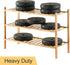 Furshus 3-Tier Closet Bamboo Shoe Rack for Entryway, Stackable | Heavy Duty | Multi-Function, Free Standing Shoe Racks