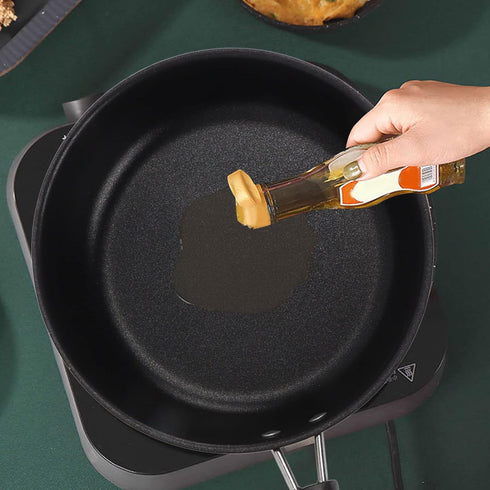 Nonstick Frying Pan Skillet, Professional Chef Egg Pan with Ergonomic Handle, Stainless Steel Omelet Pan (16CM)