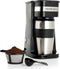 Mixpresso Personal Single Serve Coffee Maker & 14oz Travel Mug, Drip Small Coffee Maker with Auto Shut Off & Reusable