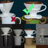 Fine Ceramic Pour Over Coffee Maker, V60#2 Cone Filter, Makes 1-4 Cups with Water Dripping Tray